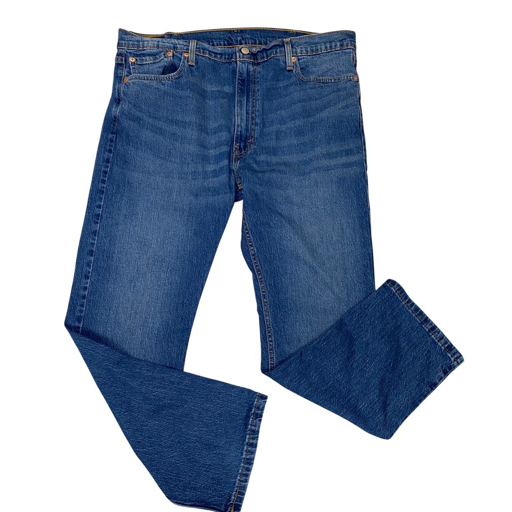 Levis 513 Mens‎ 40x29 Slim Straight Stretch Blue Jeans Med Wash Denim 08513-0969